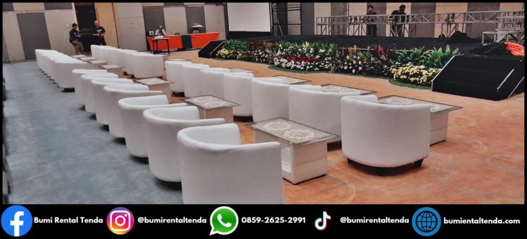 Rental Sofa Oval Exlusive Kebayoran Baru Jakarta Selatan