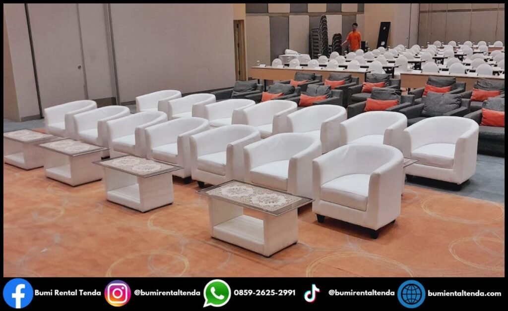 Rental Sofa Oval Exlusive Kebayoran Baru Jakarta Selatan