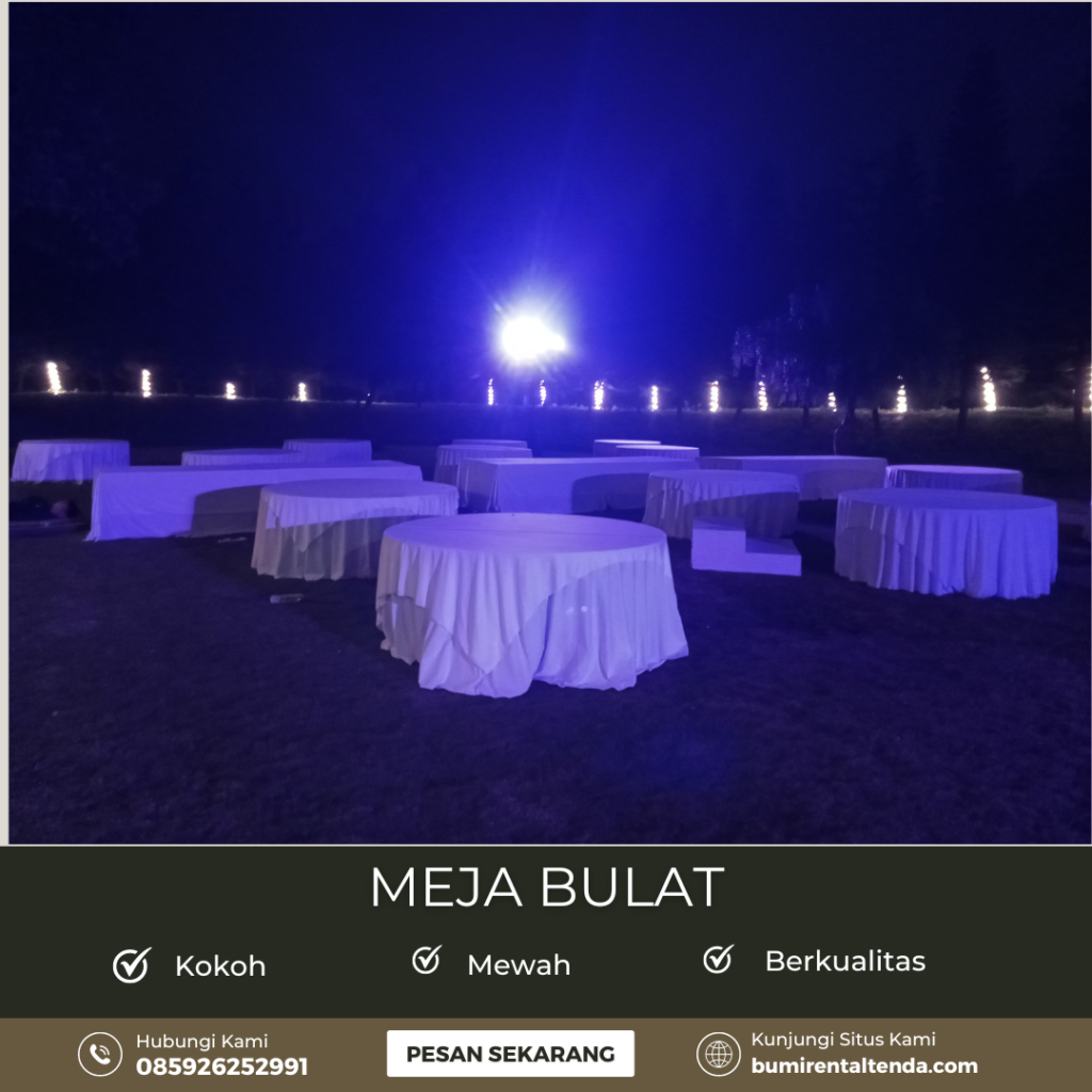 Sewa Meja Bulat Event Outdoor Kamal Muara Penjaringan Jakut