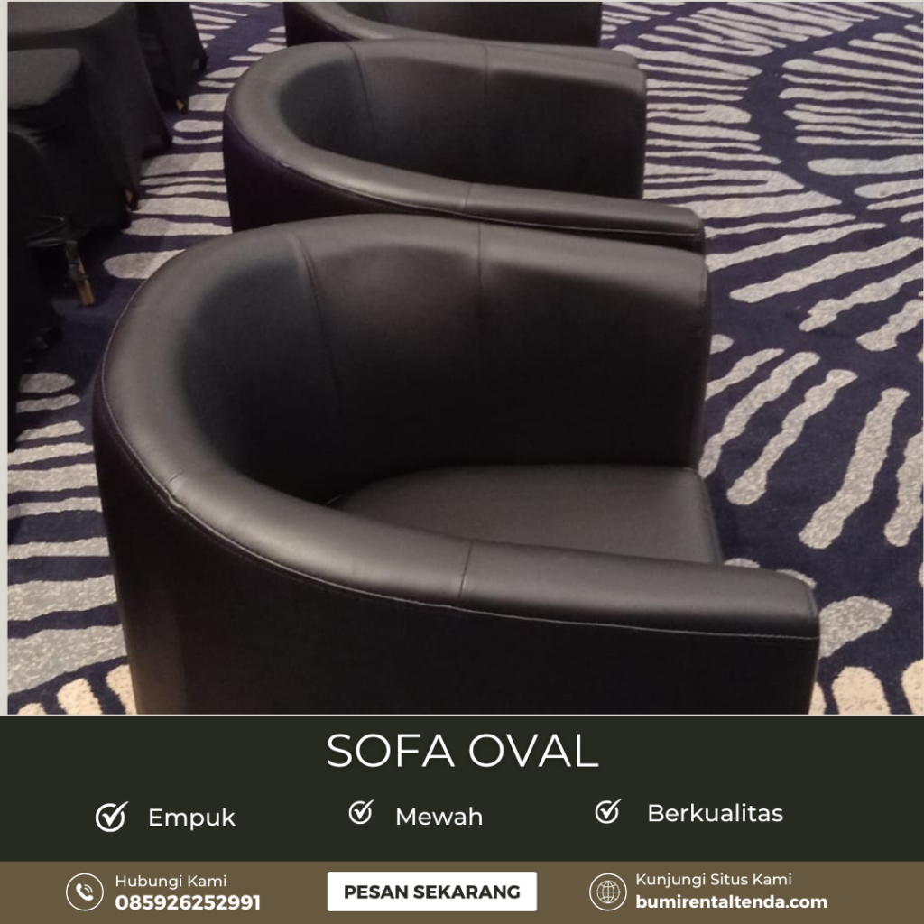 Sewa Sofa Oval Hitam Kebagusan Pasar Minggu Jakarta Selatan