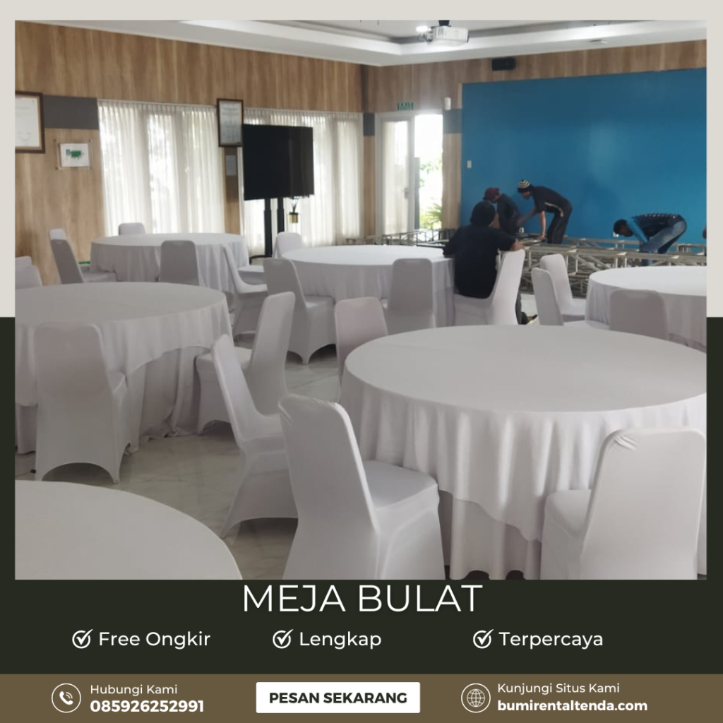 Rental Meja Bulat Menteng Atas Setiabudi Jakarta Selatan