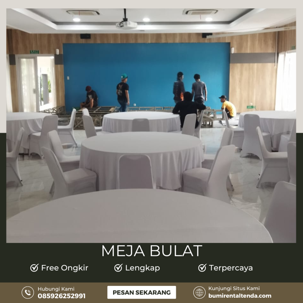 Rental Meja Bulat Menteng Atas Setiabudi Jakarta Selatan