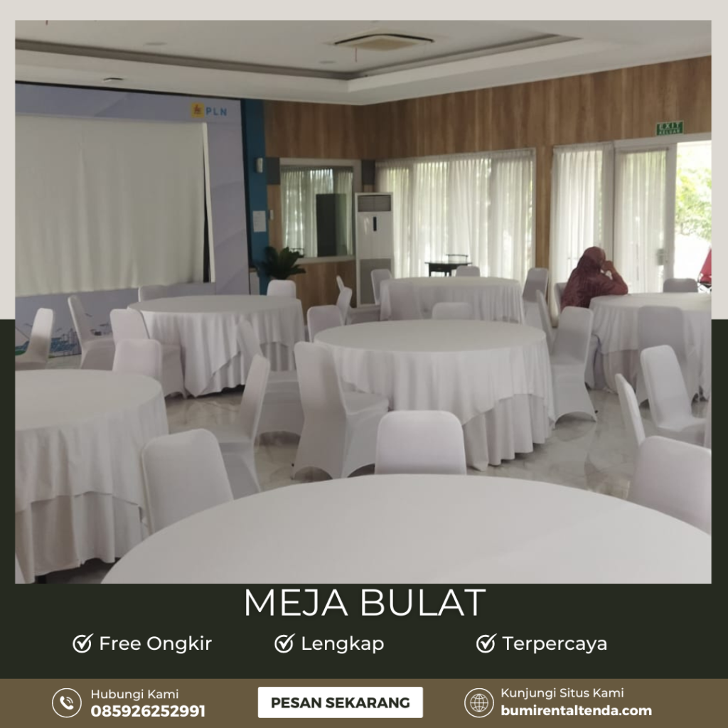 Rental Meja Bulat Menteng Atas Setiabudi Jakarta Selatan