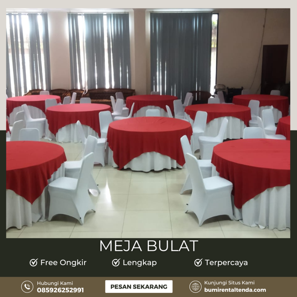 Sewa Meja Bulat Murah Bukit Duri Tebet Jakarta Selatan