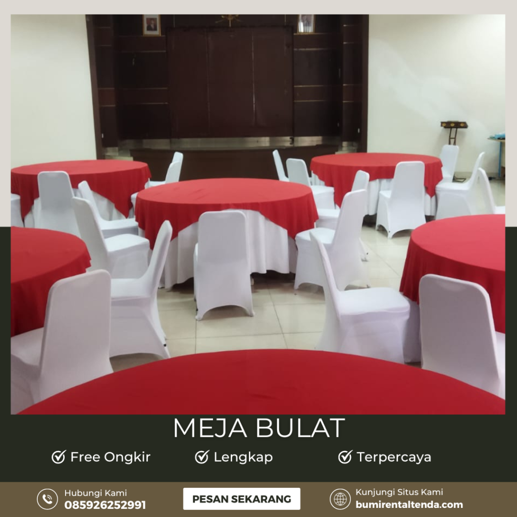 Sewa Meja Bulat Murah Bukit Duri Tebet Jakarta Selatan