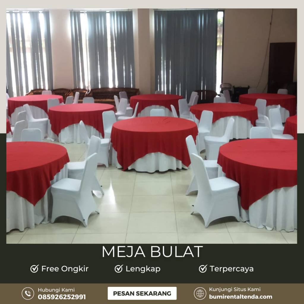 Sewa Meja Bulat Murah Bukit Duri Tebet Jakarta Selatan